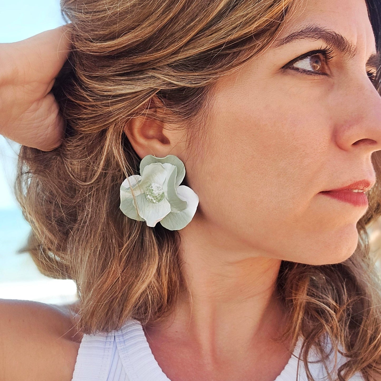 Pendientes Amapola | Verde menta