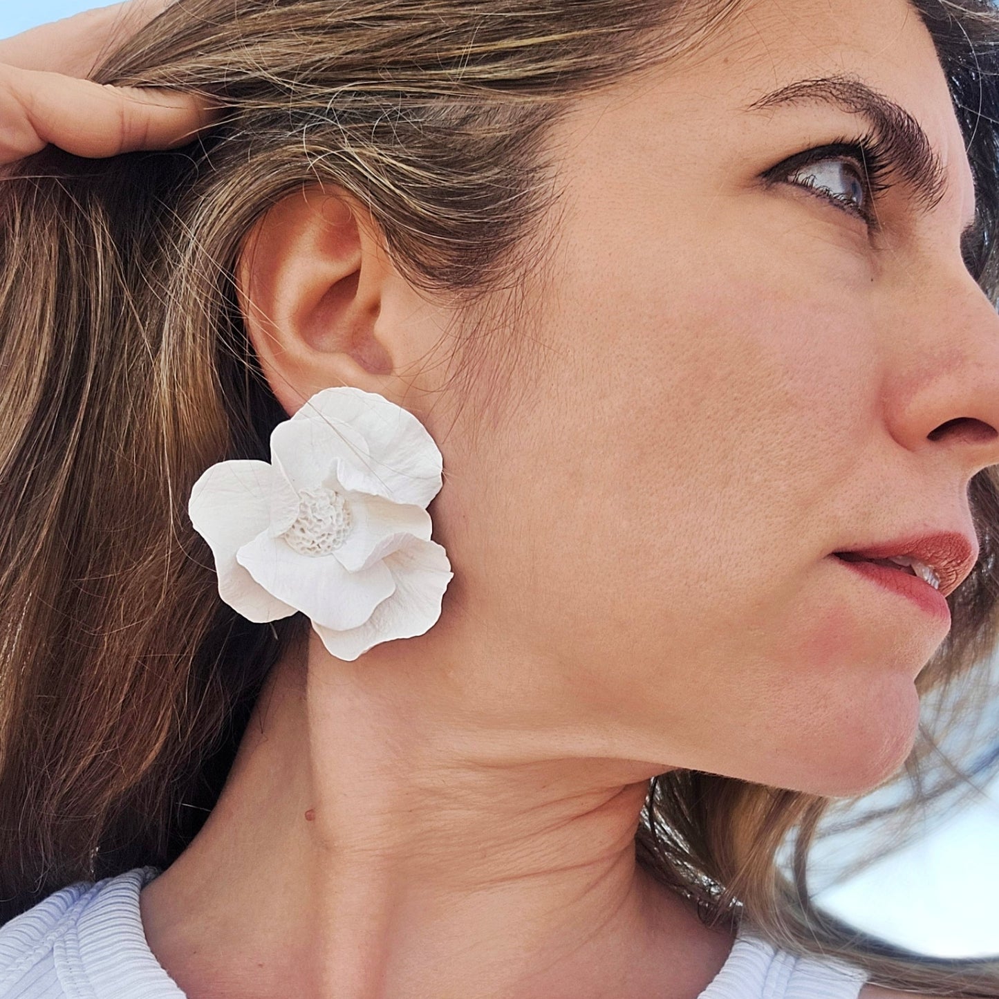 Pendientes Amapola | Marfil